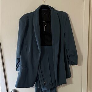 Women’s Blue Blazer and Trouser Set